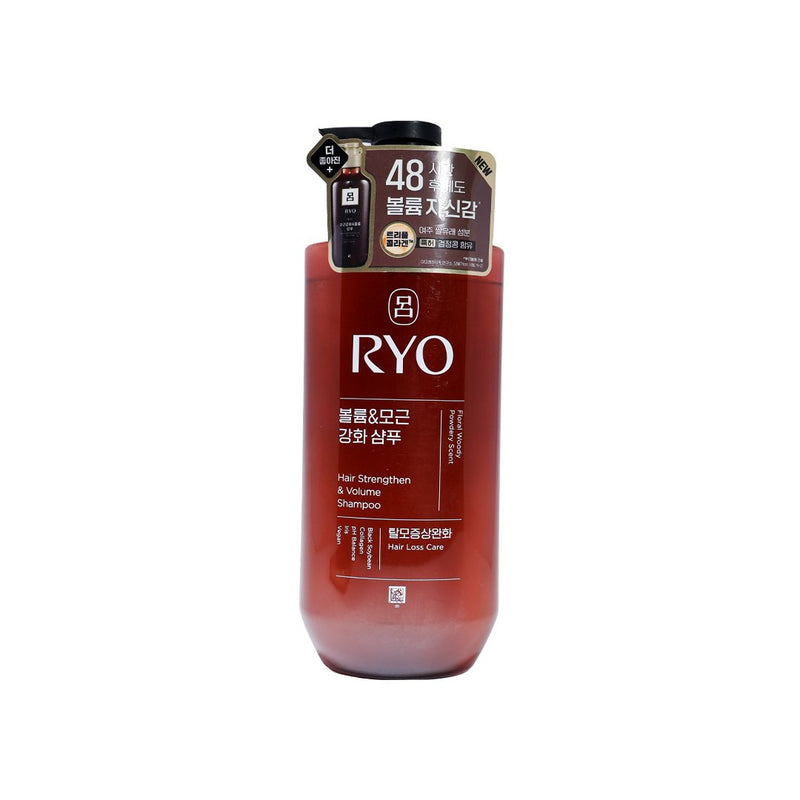 Ryo Hair Strengthen & Volume Shampoo Floral Woody Powdery Scent 480 ml
